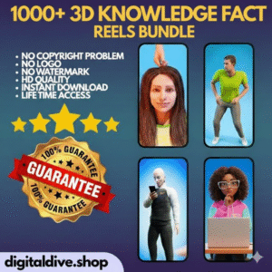 New 🔥1,000+ Viral 3D  Knowledge Reels: The Ultimate Content Goldmine for 2024. ​Instant Authority: Get 1,000 High-Quality🔥