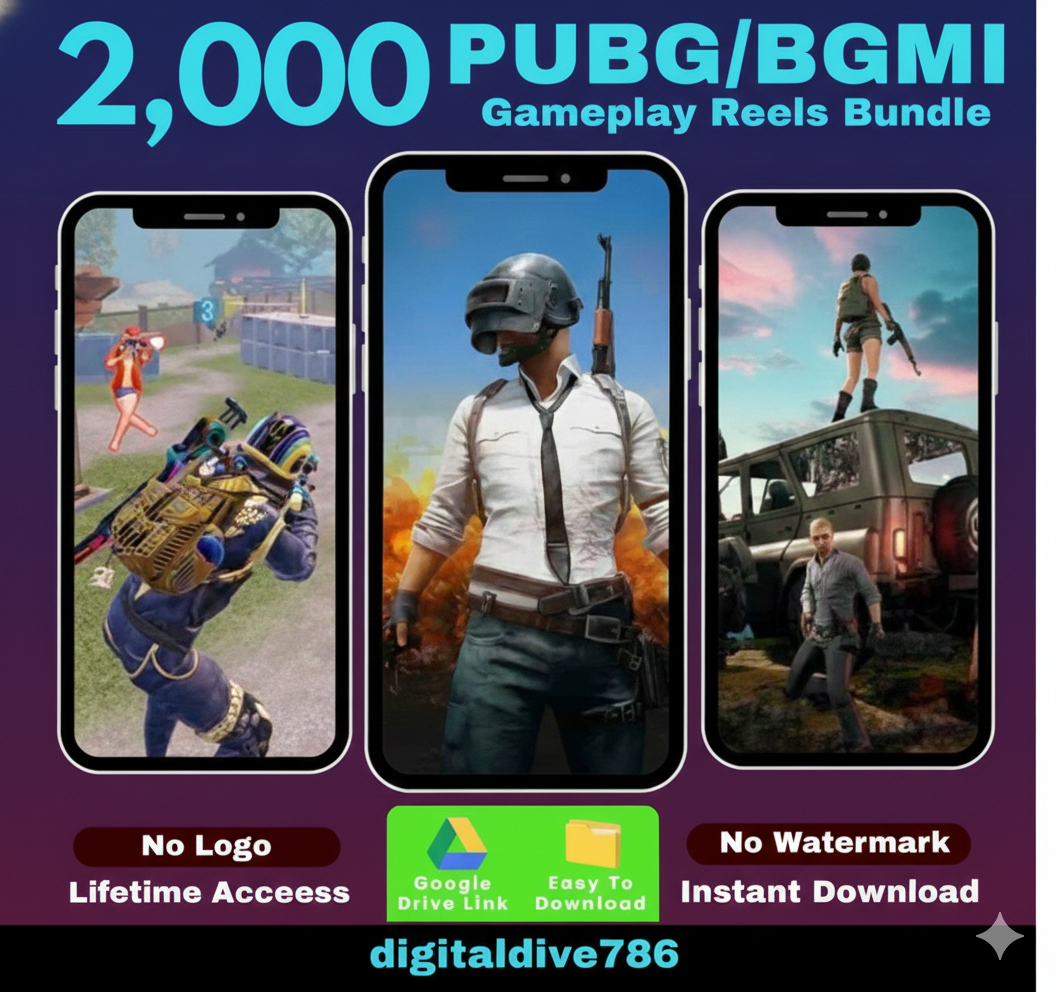 🎮 Ultimate 2000+ PUBG/BGMI Reels & Shorts Bundle 🚀