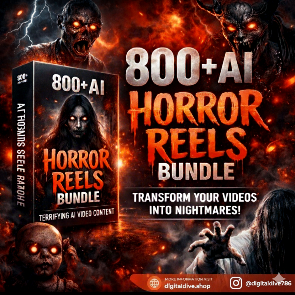 🌑🔥ALL Exclusive UNLEASH THE NIGHTMARE: 800+ Hyper-Realistic New AI Horror Reels Bundle Dominate the "Scary-Side" of Social Media with 4K Faceless Content 🌑🔥🌑