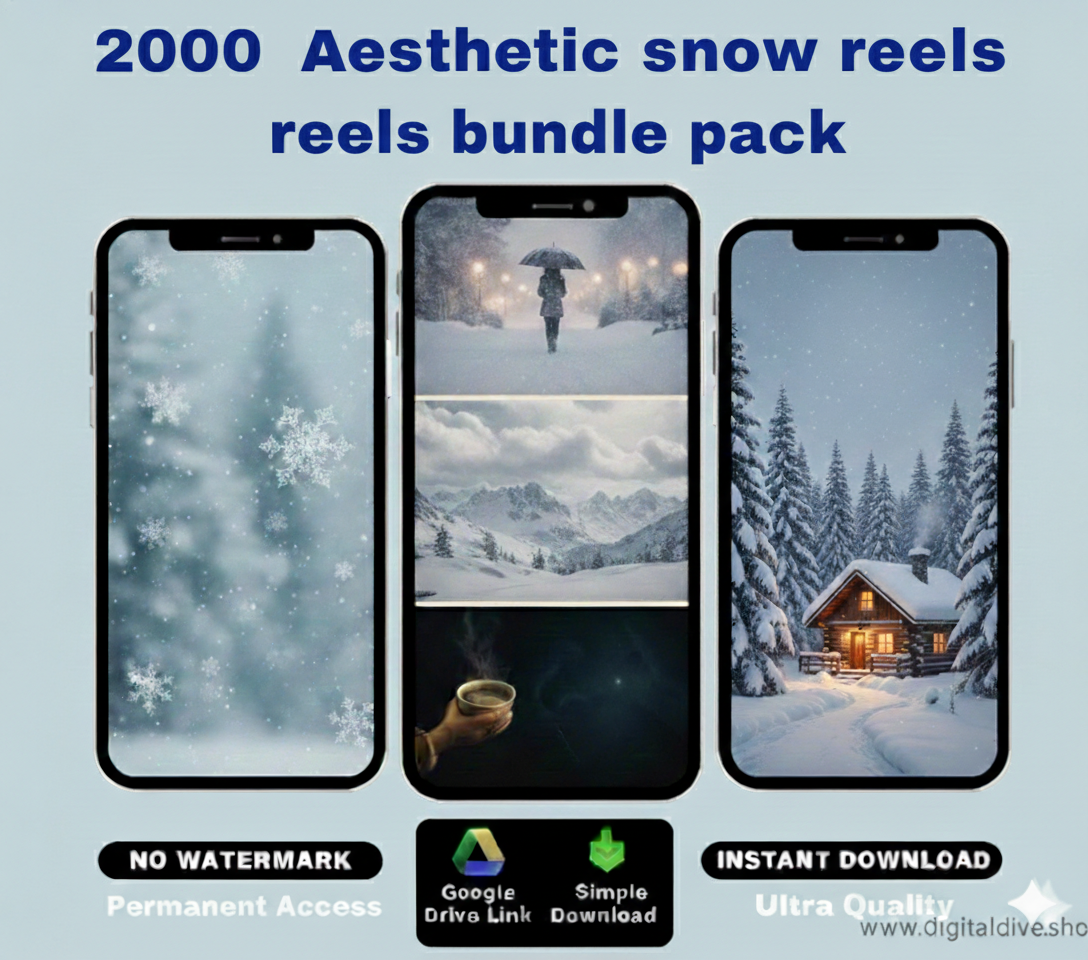 ❄️ The Ultimate Winter Collection: 2000+ Aesthetic Snow Reels Bundle 😲❄️