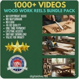 ​📦🔨A Masterclass in Every Swipe: Get the 1,000+ Woodworking Reel Inspiration Pack. 📦🔨