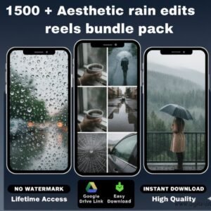 🌧Pure serenity: 1500+ Reels of raindrops and city lights. 🌧