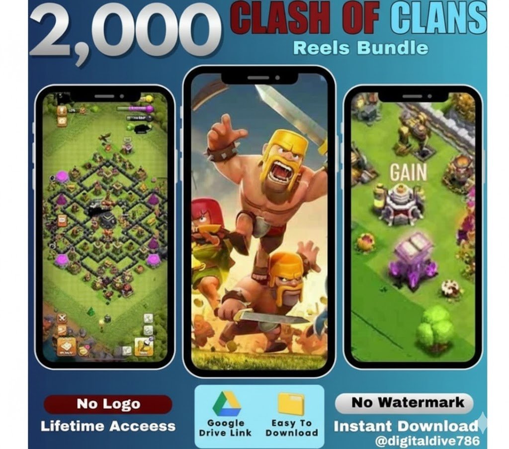 ๐ฎ Ultimate 2000+Clash of ๐Royale clash of Clans Reels & Shorts Bundle ๐